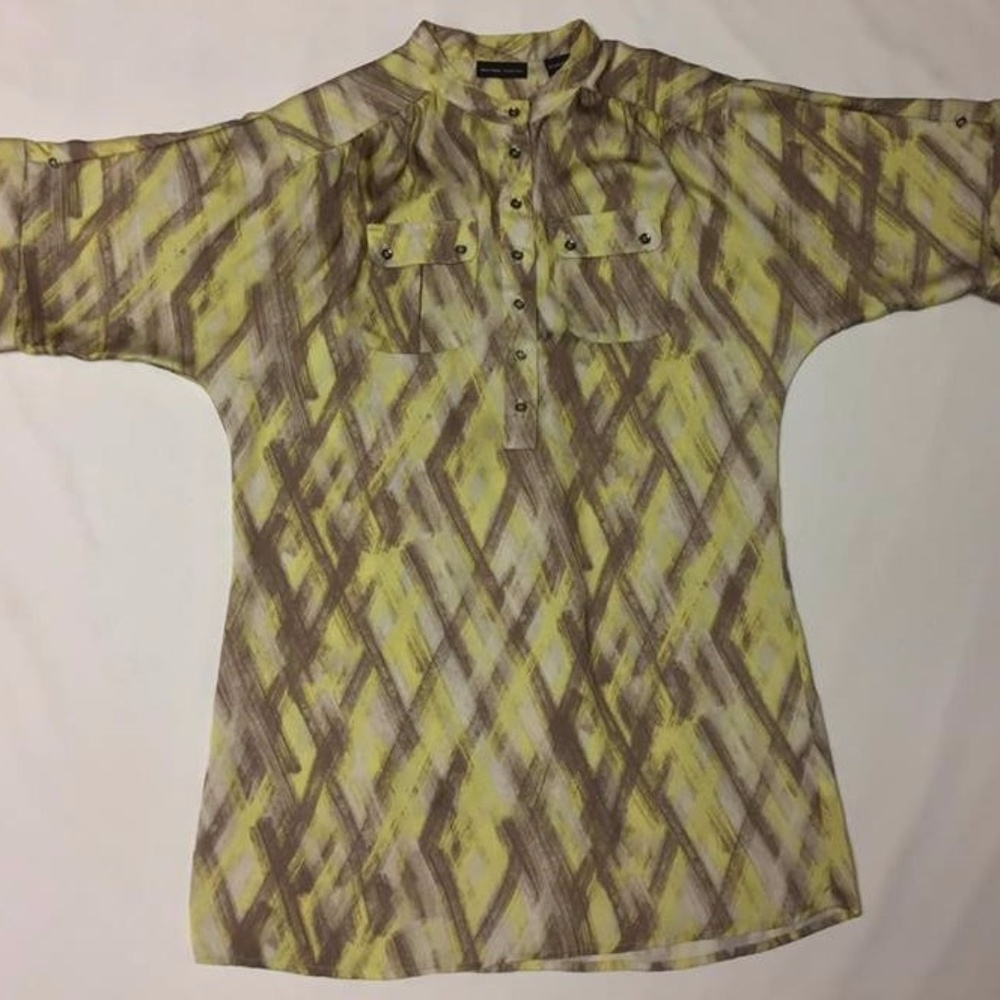 New York & Company 3/4 Sleeve Henley Top Size XS