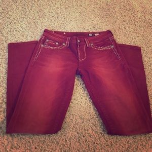 NWOT Burgundy Miss Me jeans