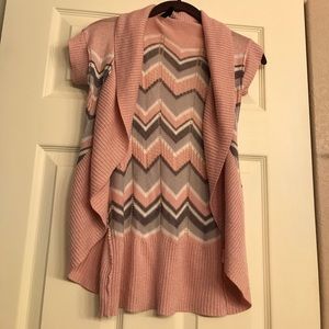 Pink and Grey Cardigan