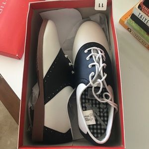 Black and white oxfords