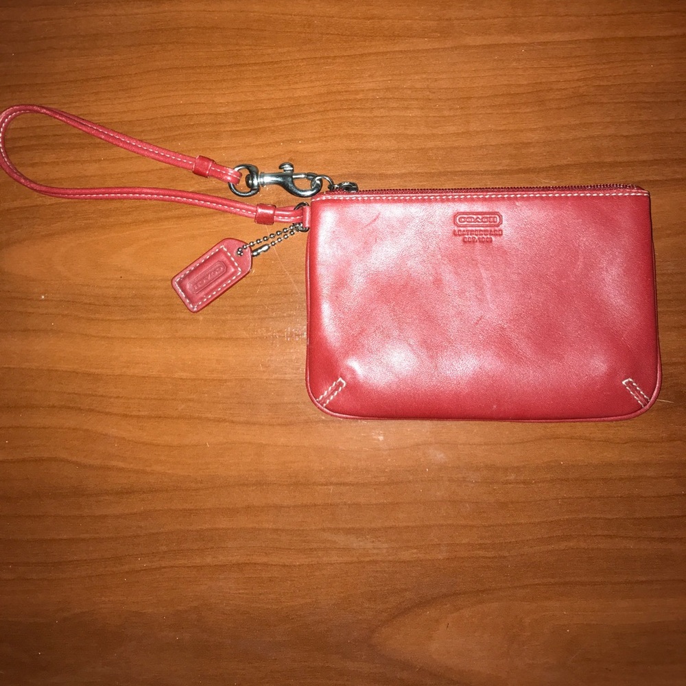 Red Coach Wristlet