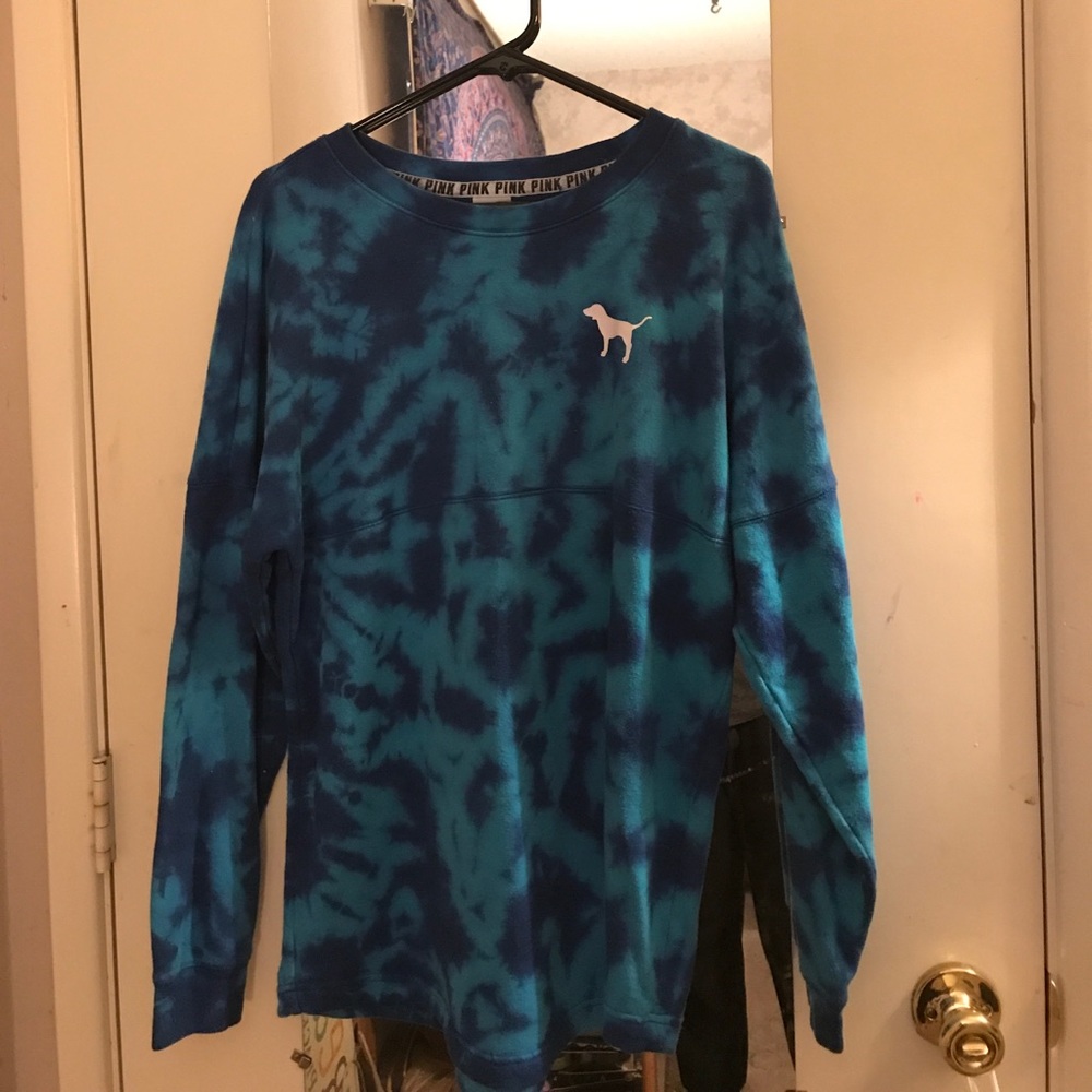 Blue tie dye Victoria's Secret crew neck