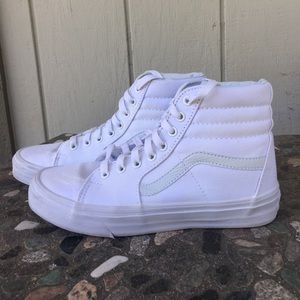High top white vans