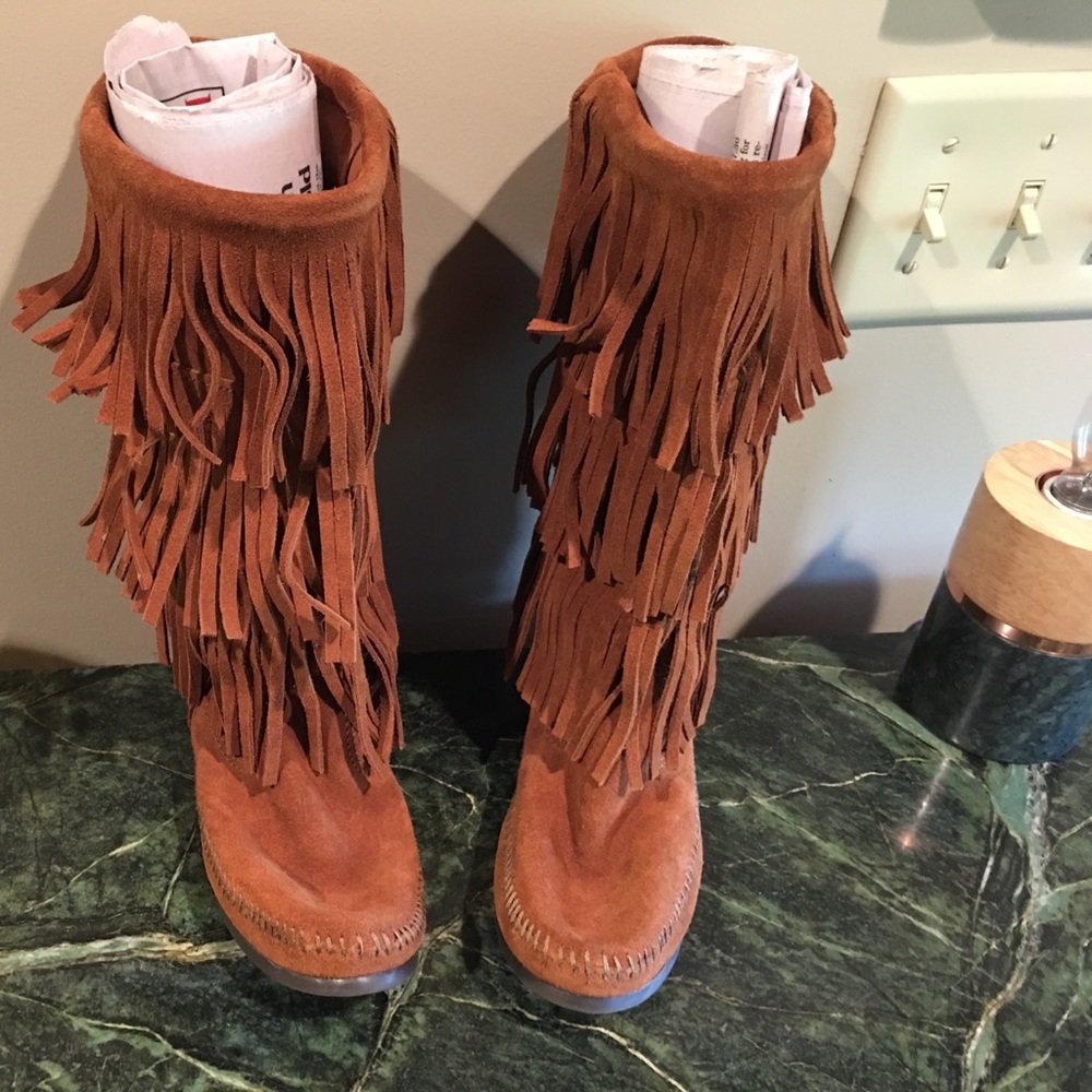 Minnetonka Fringe Boots