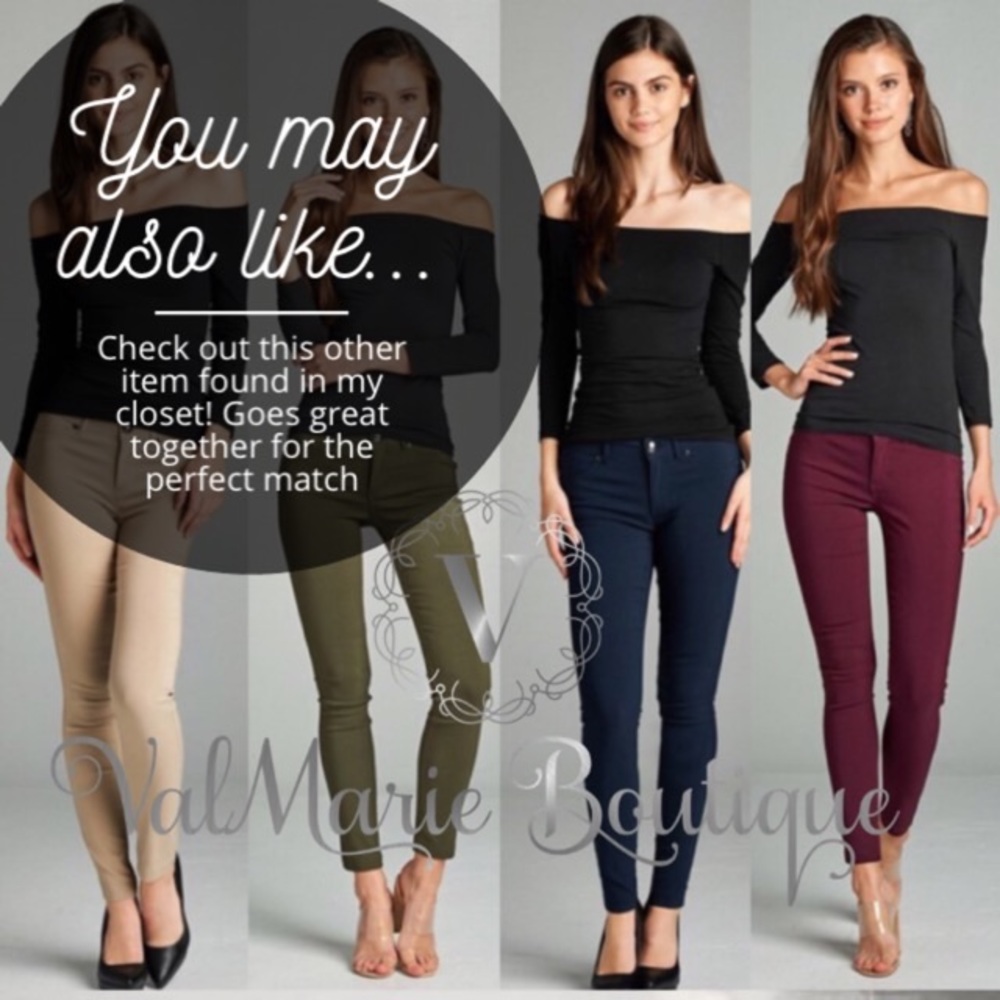 BURGUNDY MEGA STRETCHY PANTS - Picture 3 of 7