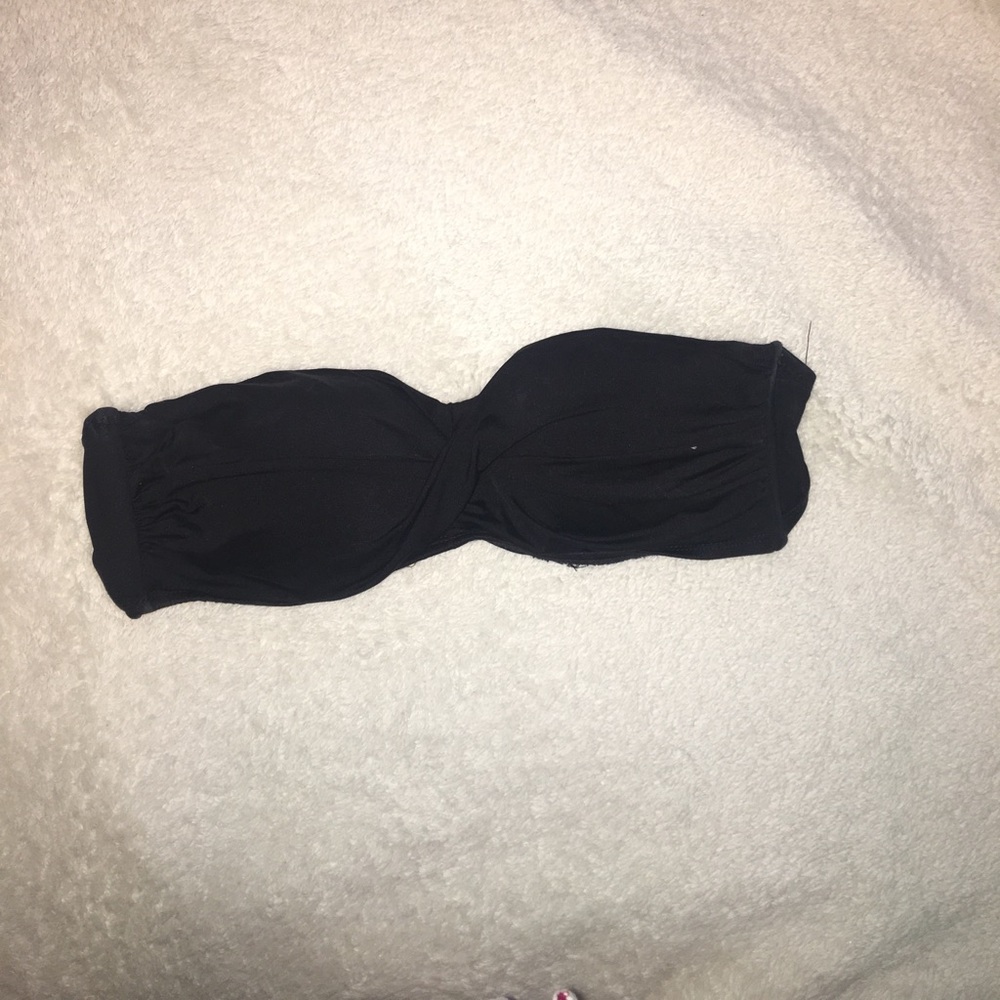 black swim top