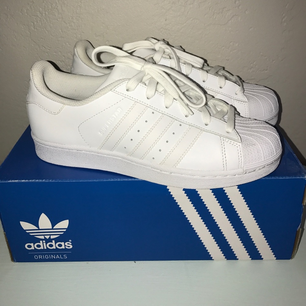 Adidas white original superstars
