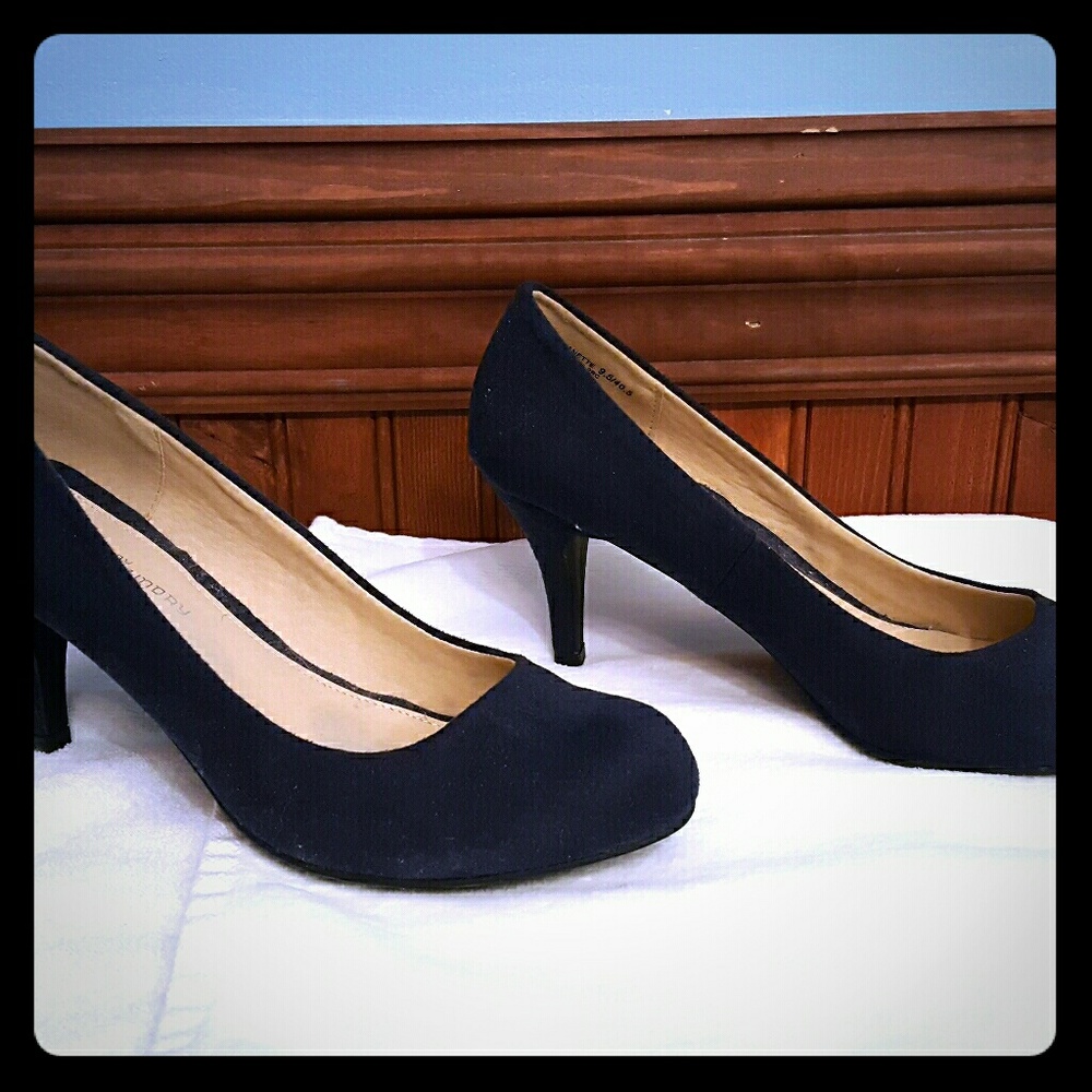 Navy Blue Suede Shoes