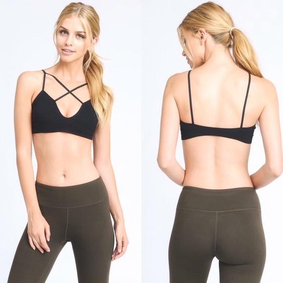 SOLD OUT // Modern X Criss-Cross Ribbed Sports Bra - Picture 2 of 7