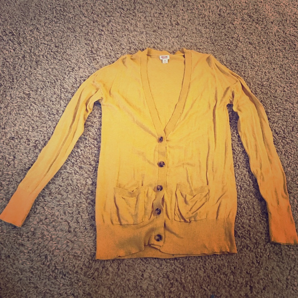 Mustard yellow cardigan
