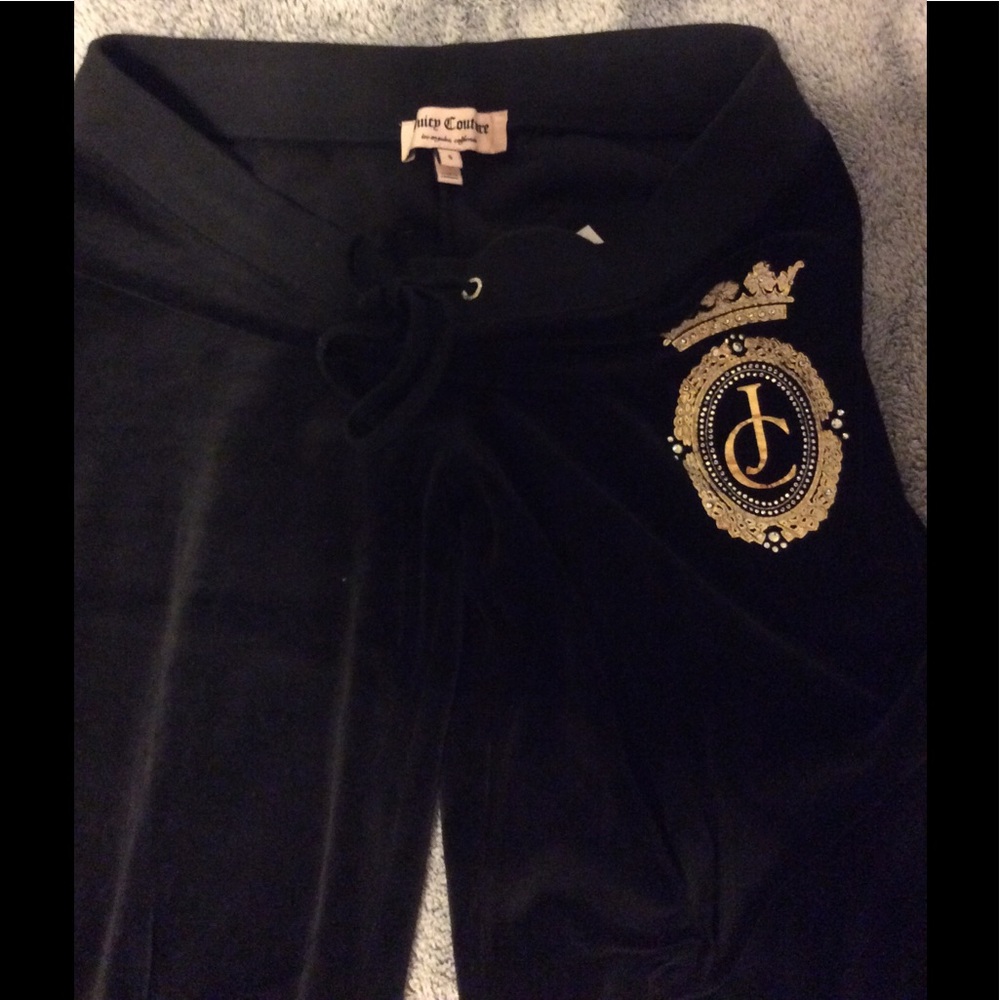 Black velour Juicy Couture sweats