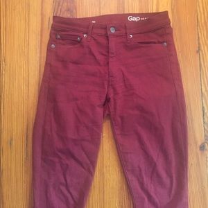 Maroon Gap Skinny Jeans