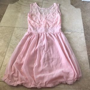 Pink lace dress