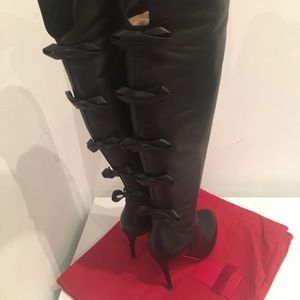 Valentino Leather Over-The-Knee Boots