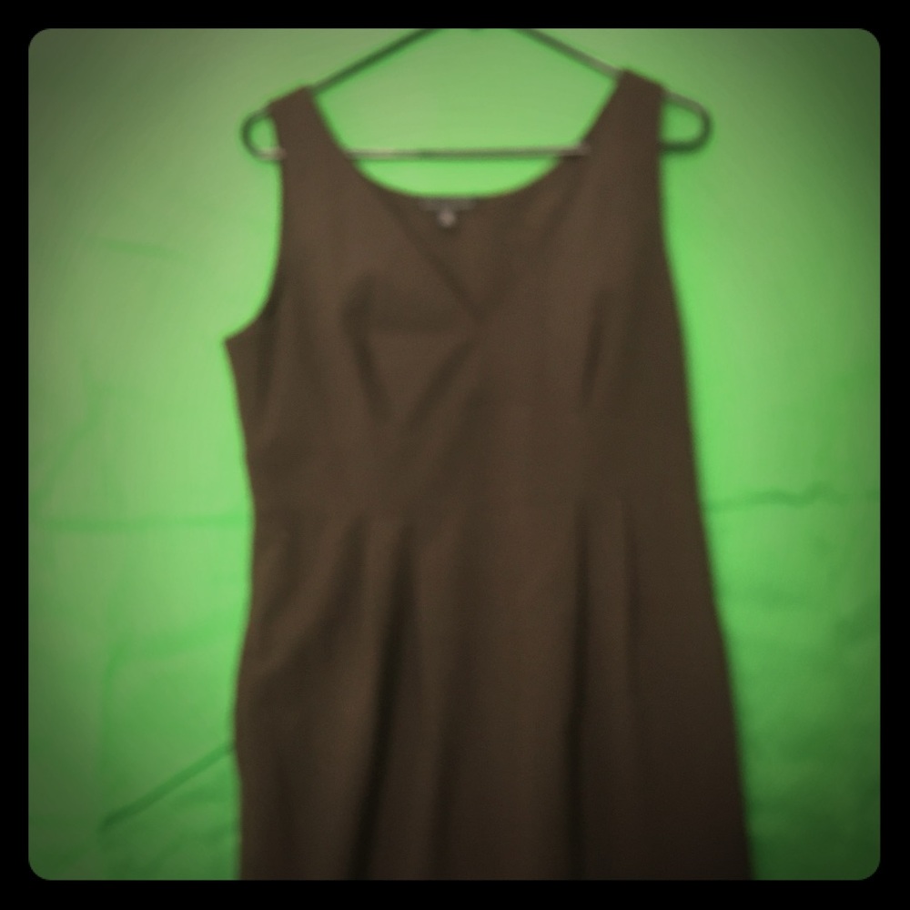 Brown dress V neck A line