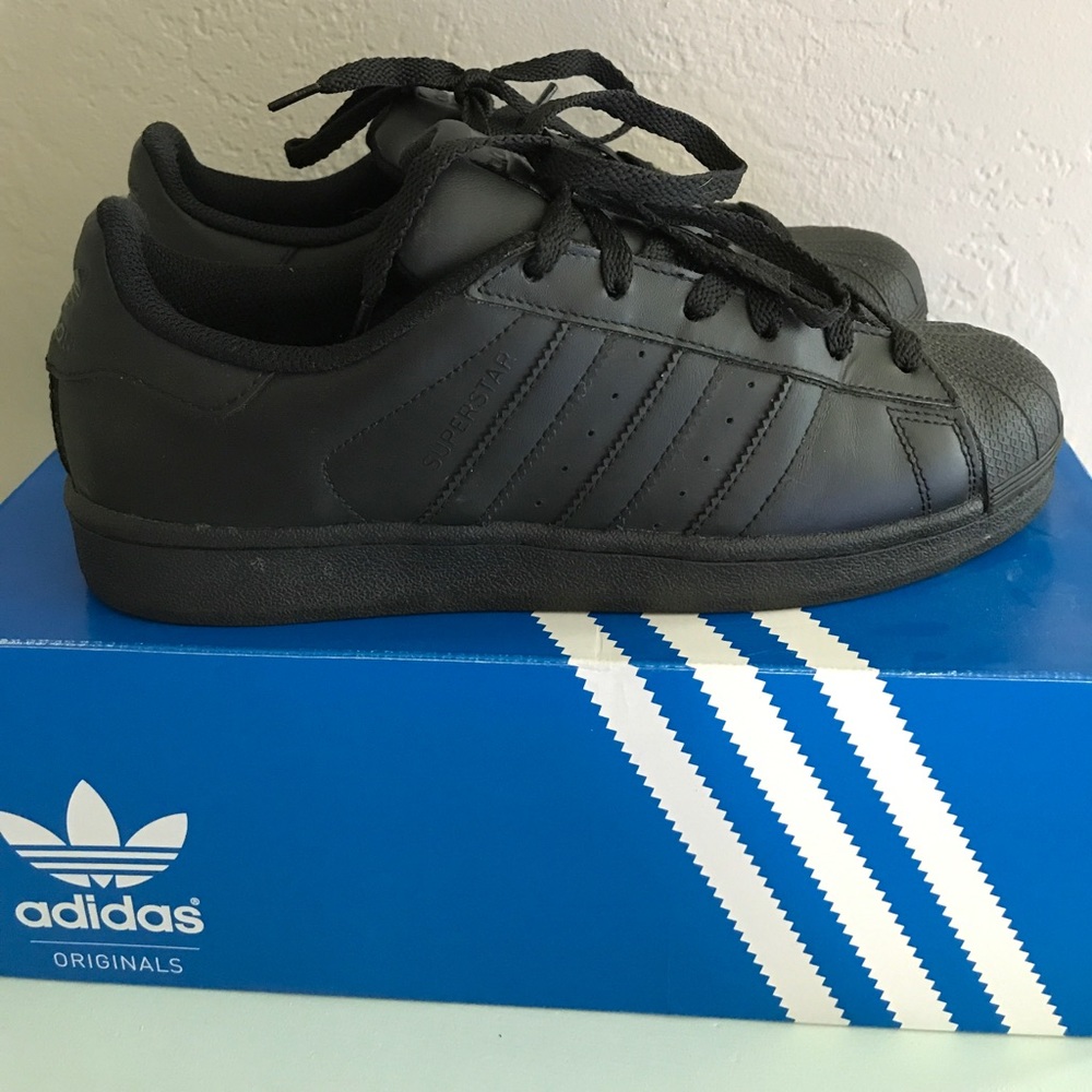 Adidas black original superstars
