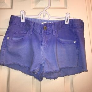 Purple ombré shorts