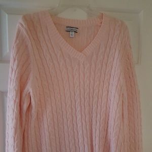 Long sleeve cable knit sweater