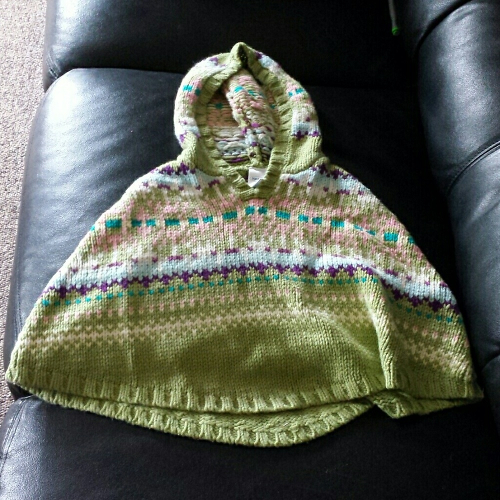 Girls poncho sweater