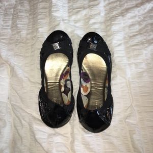 COACH BLACK BALLET FLATS