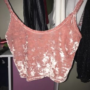 Velvet crop top