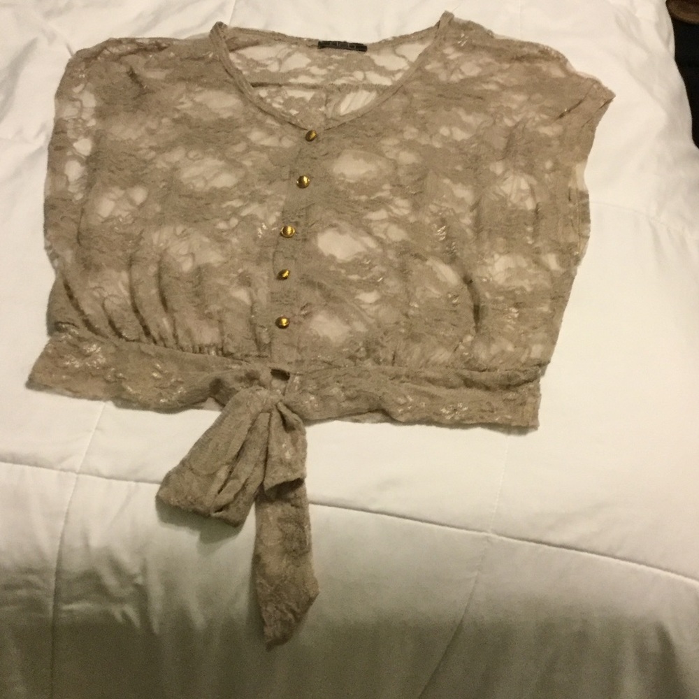 Tan lace Blouse