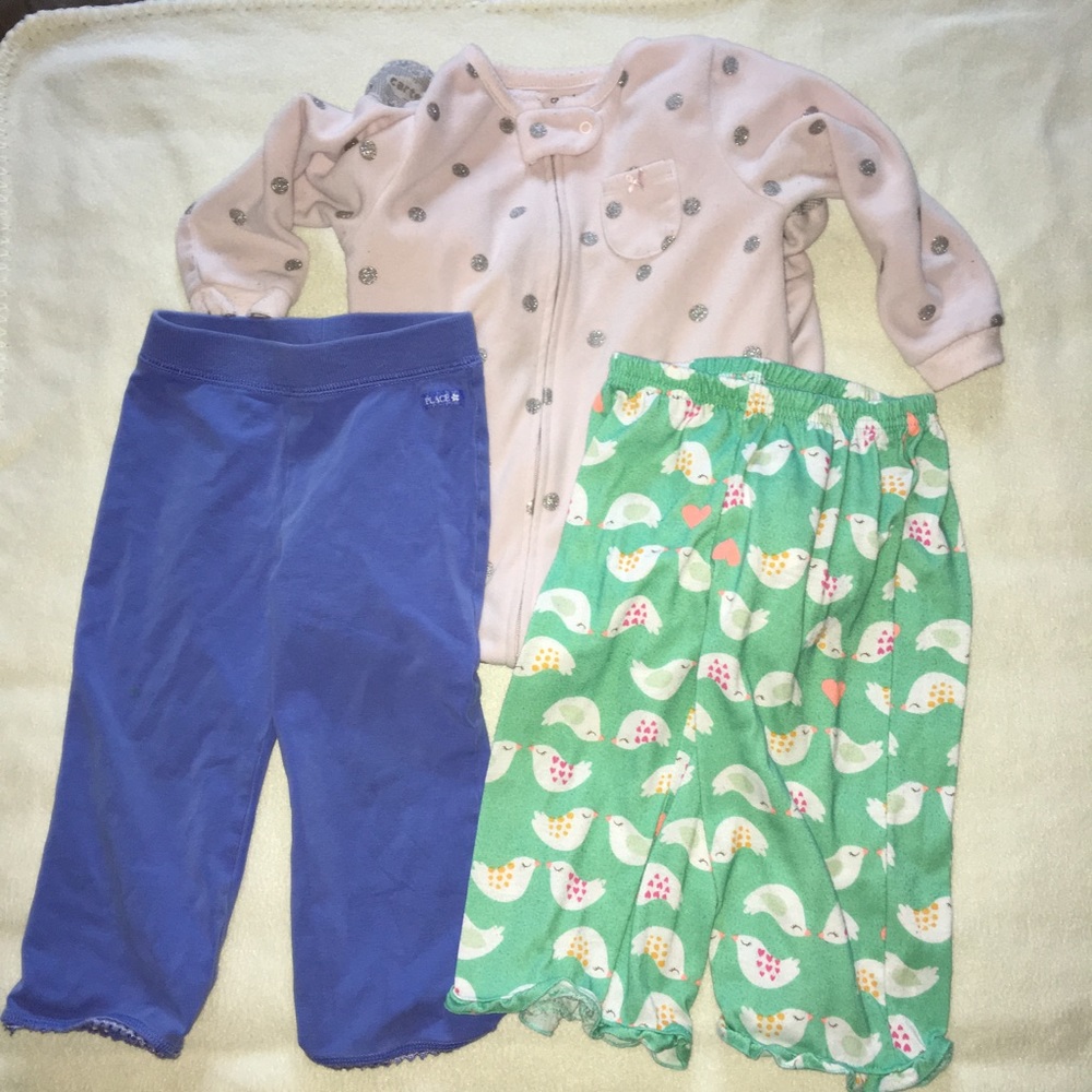 Girls PJs and Footed Sleeper bundle