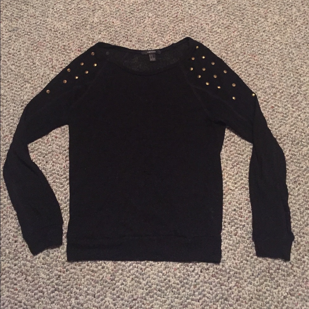 Black studded sweater