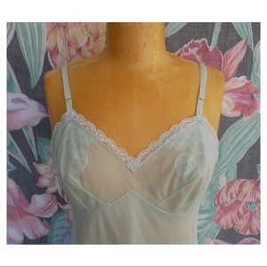 Sea foam / mint green Vintage Dress Slip