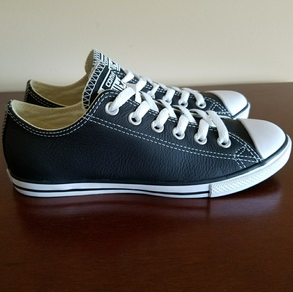 Converse All Star Low Top Black leather sneakers - Picture 4 of 5
