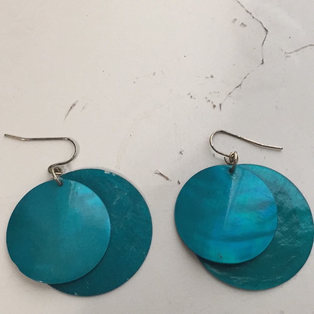 Teal earrings