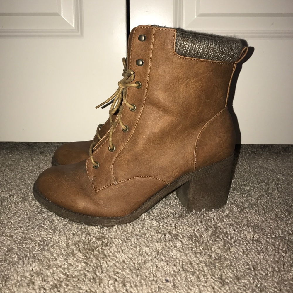 Timberland inspired Heeled Boots