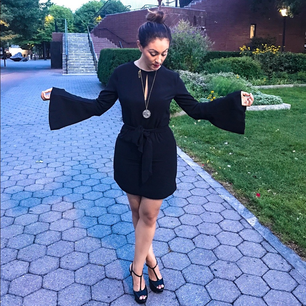Brand new Black Mini Bell Sleeve Dress