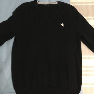 Express Men's Black V-Neck Sweater