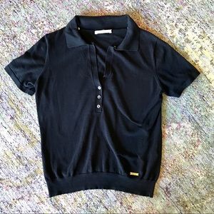 Carolina Herrera Navy Collared Polo Shirt