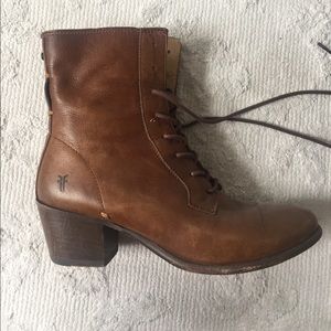 Frye lace up boots