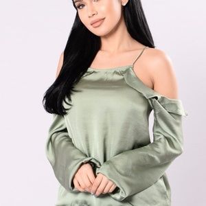 Until Midnight Top- Sage