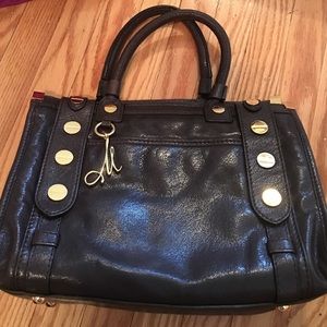 Milly chocolate brown shoulder purse.