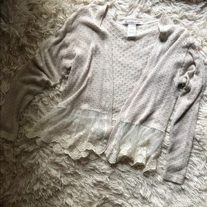 Lovely lace cardigan, American Rag.