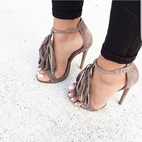 Mossimo Supply Co. Shoes - Suede fringe high heels! New with tags!