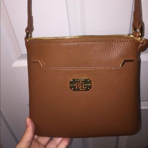 Tan Ralph Lauren crossbody bag