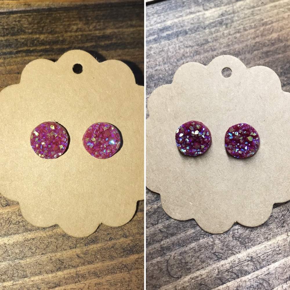 Druzy Stud Earrings