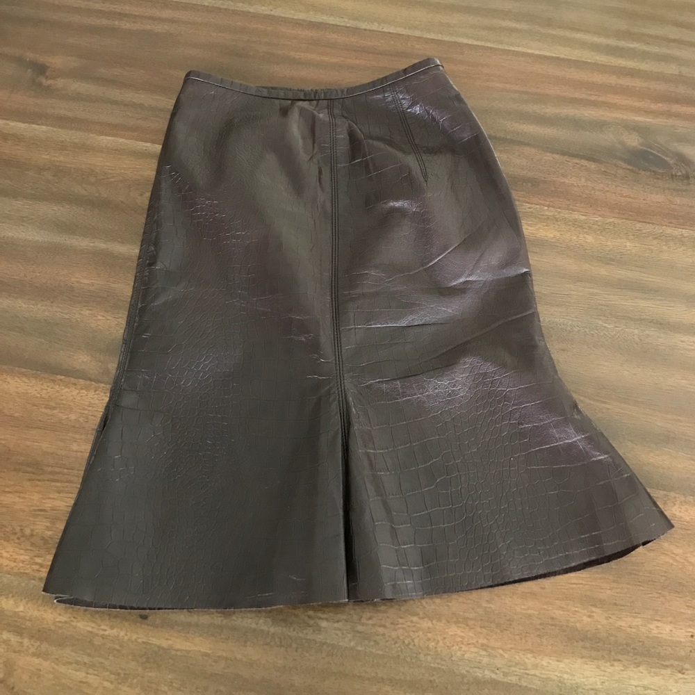 Eccoci Leather skirt