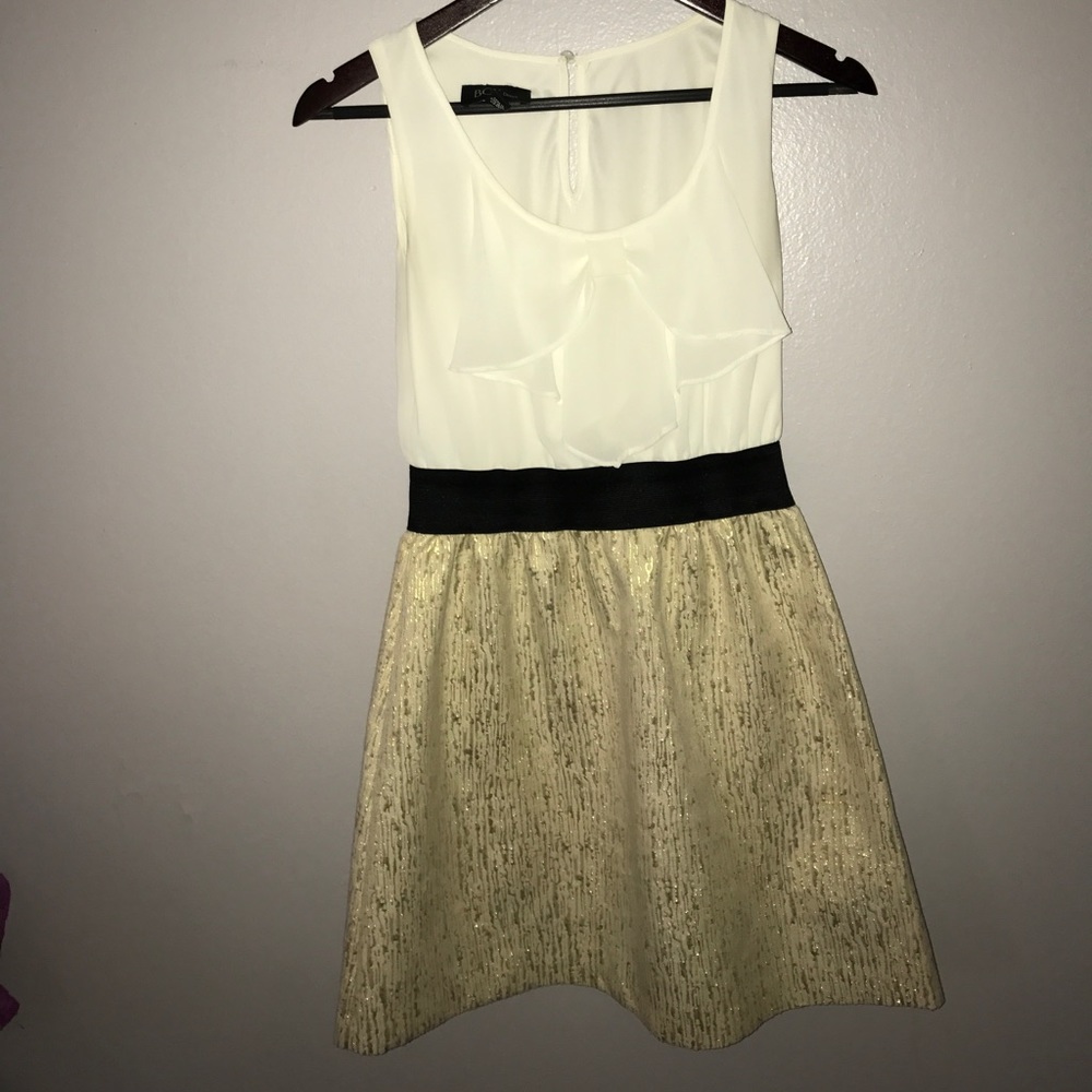 Formal white and gold dress