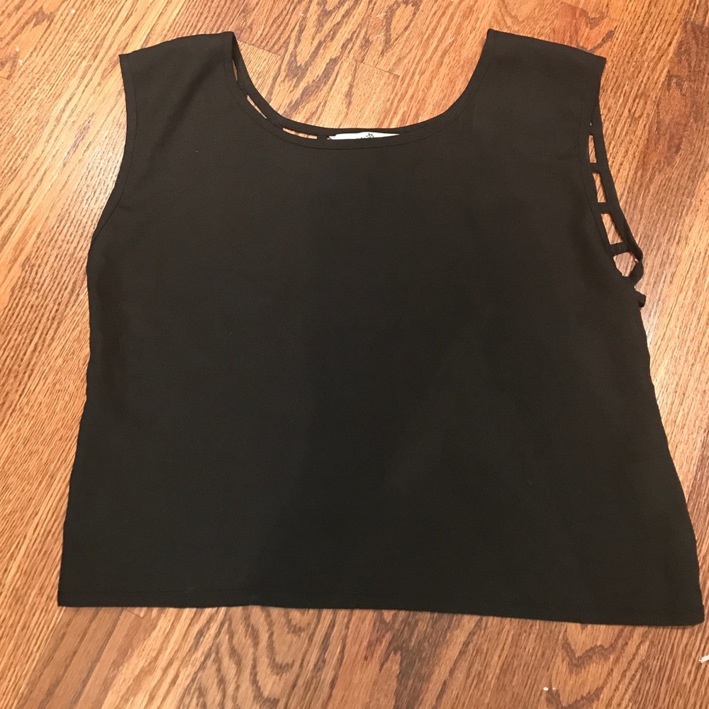 Black cut out shirt- PacSun