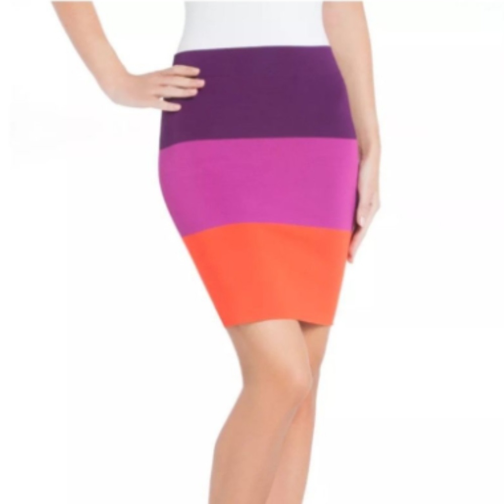 BCBG MAXAZRIA SCARLETT BORDEAX COMBO SKIRT S