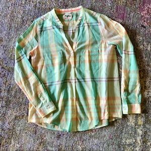 Anthropologie Holding Horses Pastel Plaid Top