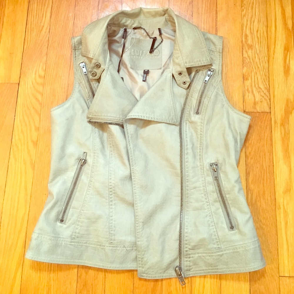 Buffalo distressed faux leather vest