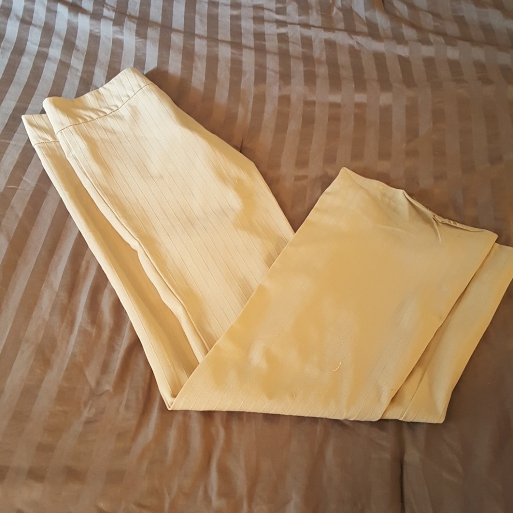 Tan pinstripe dress pants
