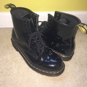 Shiny black Doc Martin's